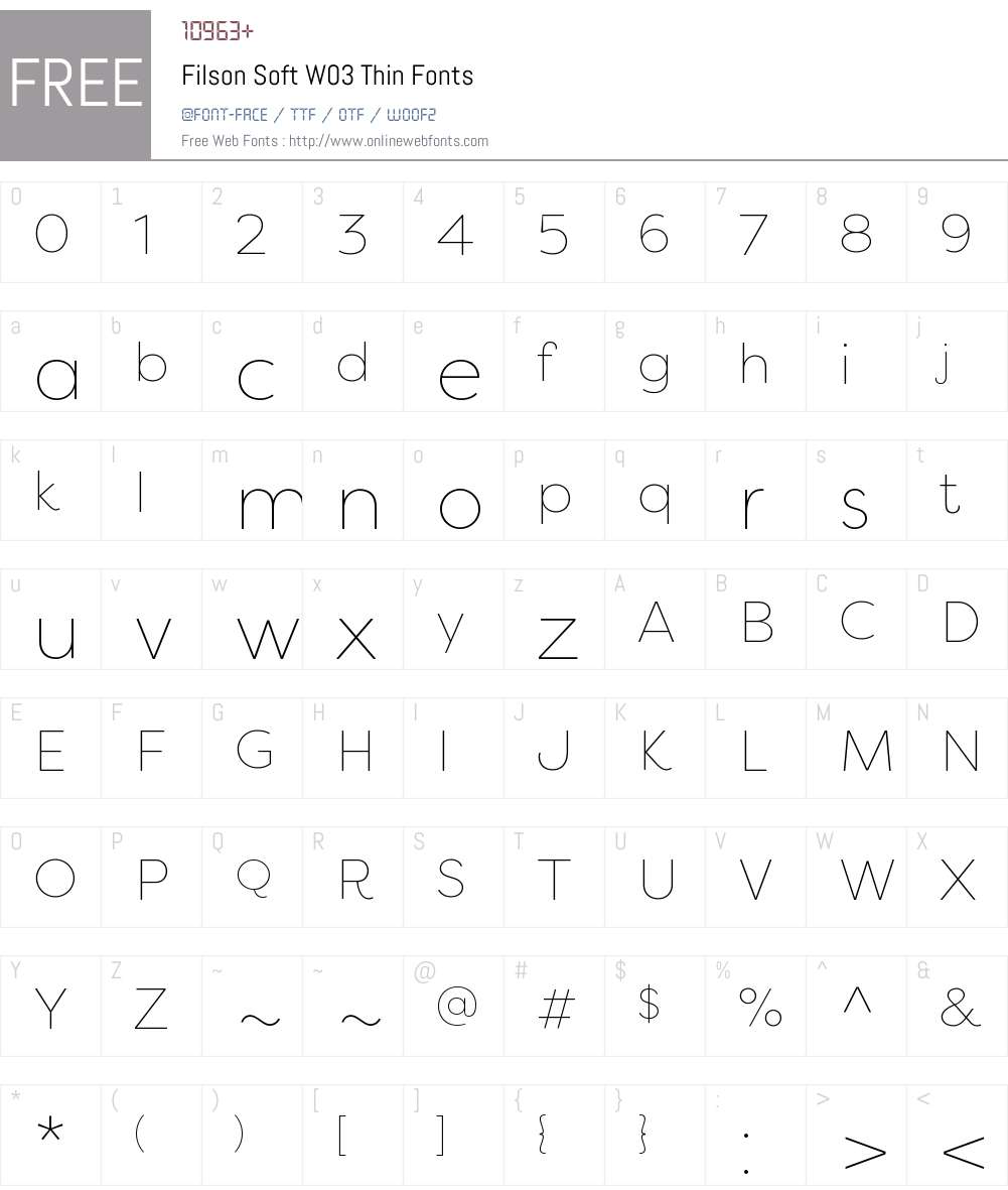 Filson Soft Font Screenshots