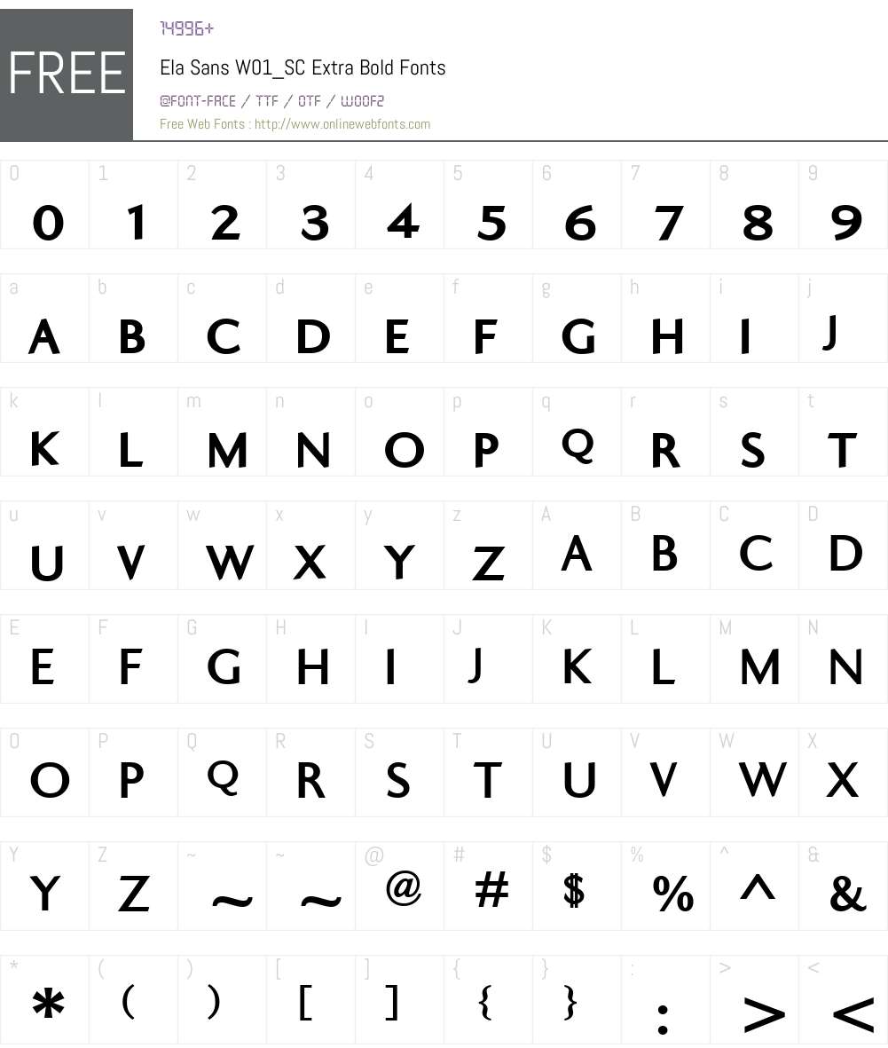 ElaSansW01_SC-ExtraBold Font Screenshots