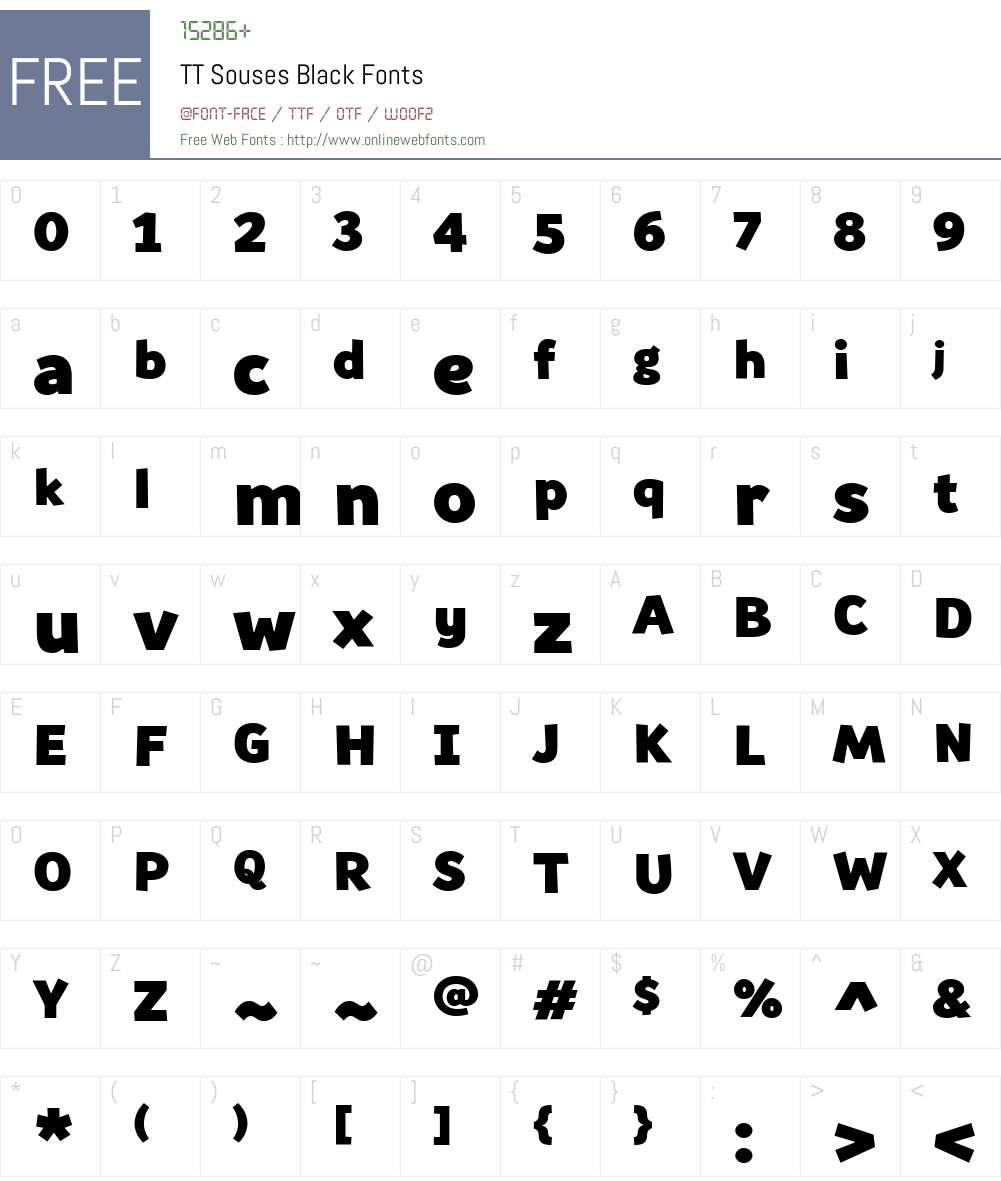 TTSouses-Black Font Screenshots