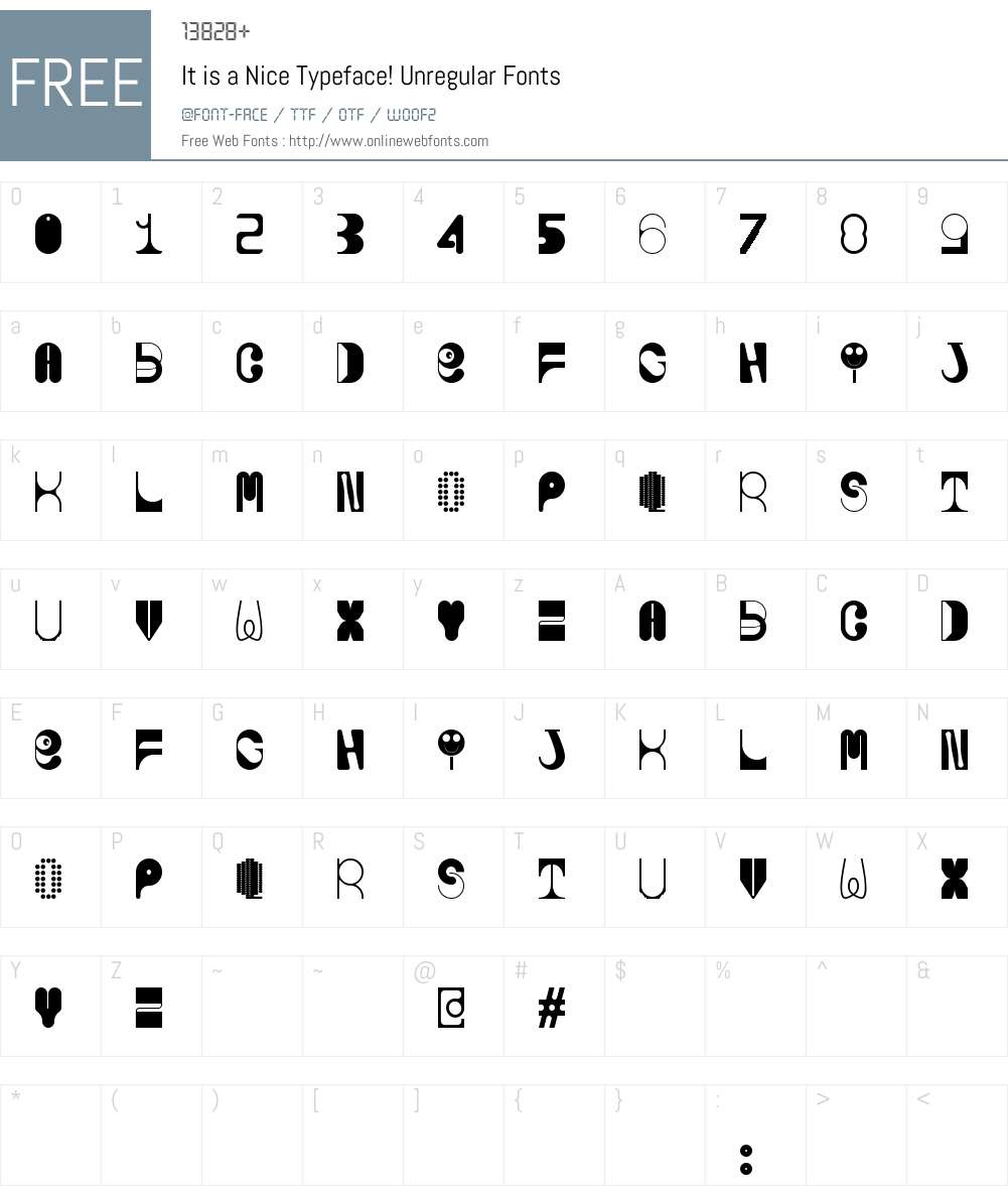 It is a Nice Typeface! Un Font Screenshots