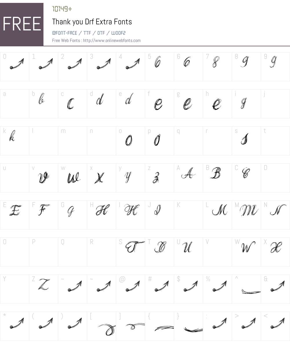 Thank you Drf Extra Font Screenshots
