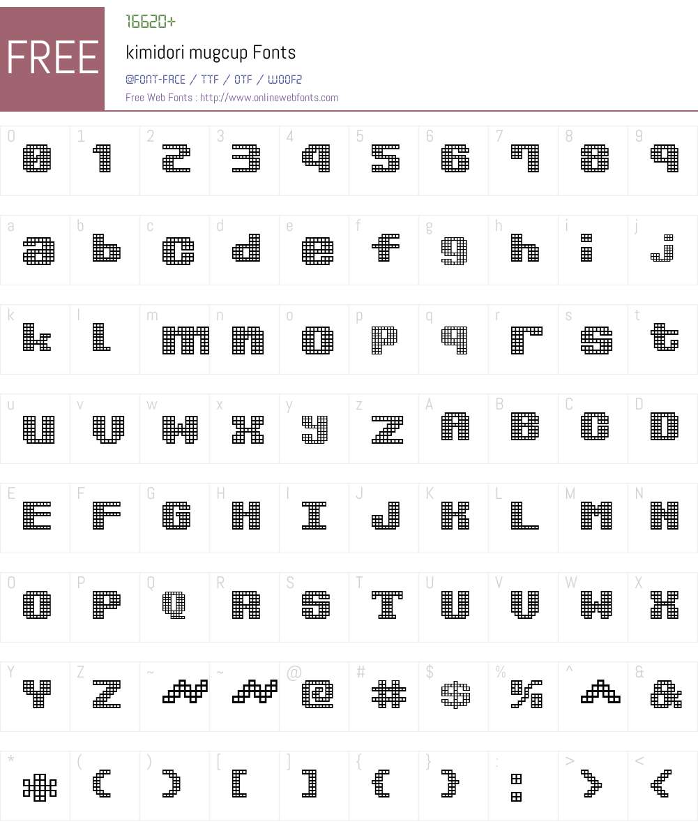 kimidori mugcup Font Screenshots