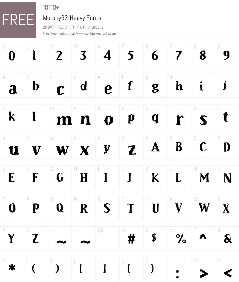 Murphy33 Font Screenshots