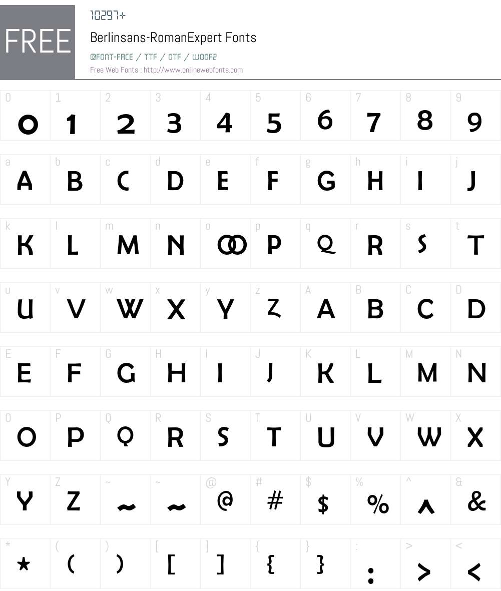 Berlinsans Font Screenshots