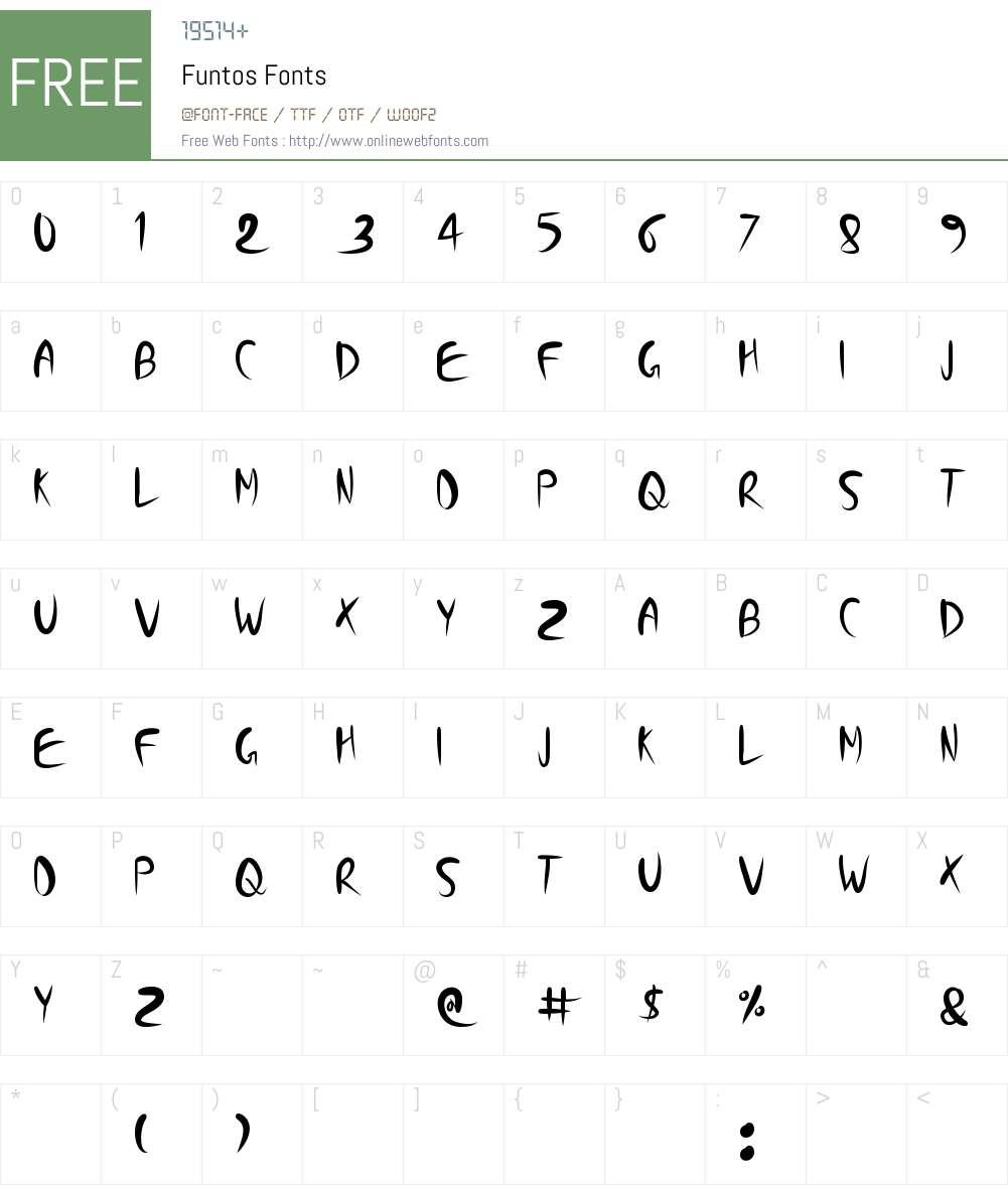 Funtos Font Screenshots