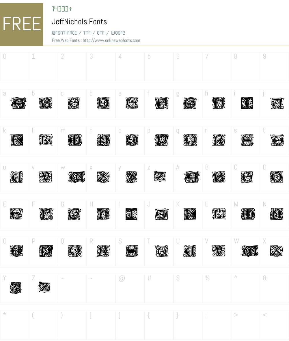 JeffNichols Font Screenshots