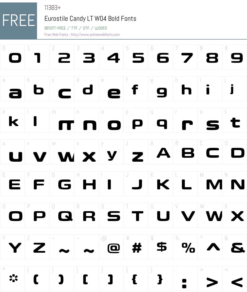 Eurostile Candy Font Screenshots