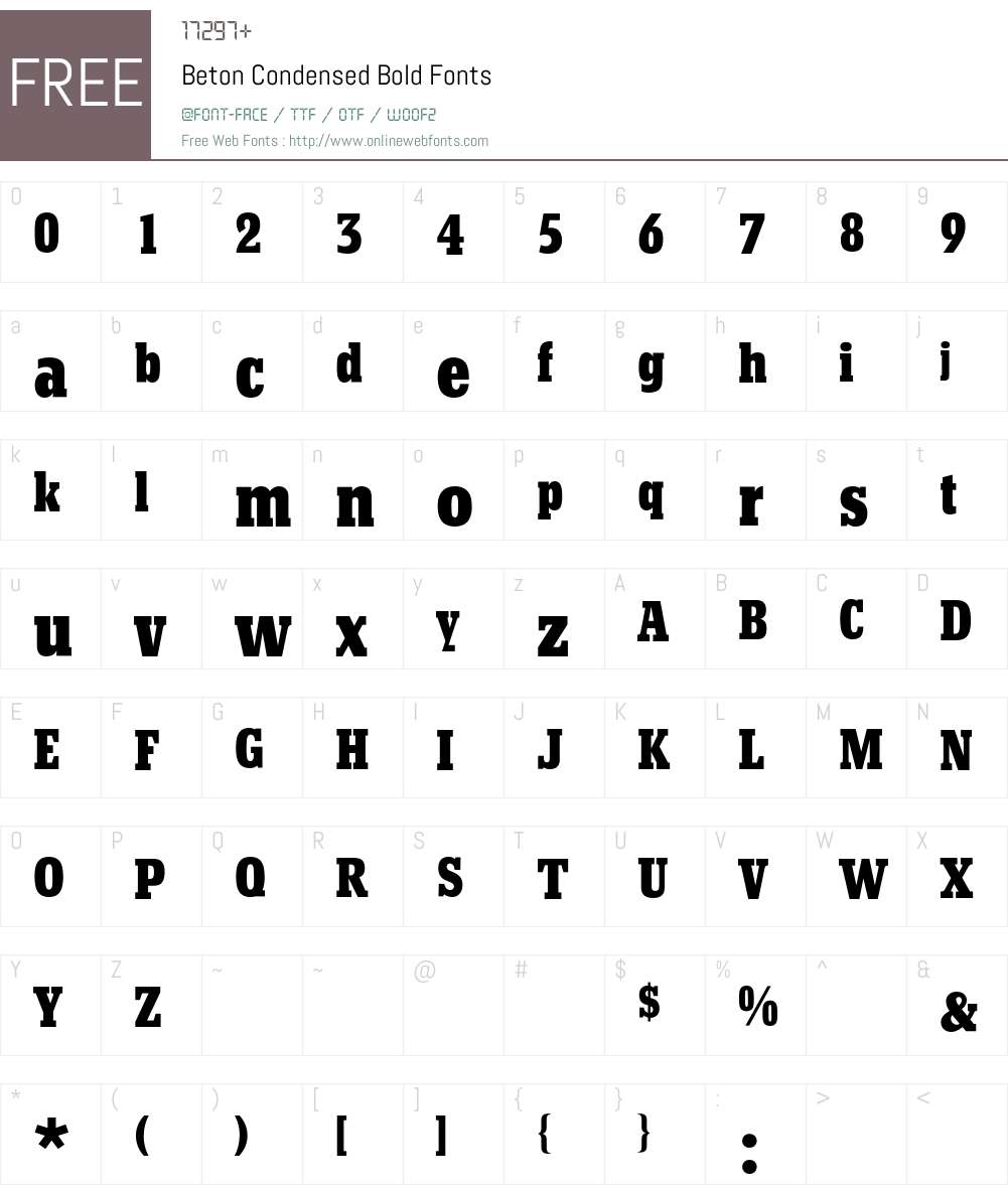 Beton BQ Font Screenshots