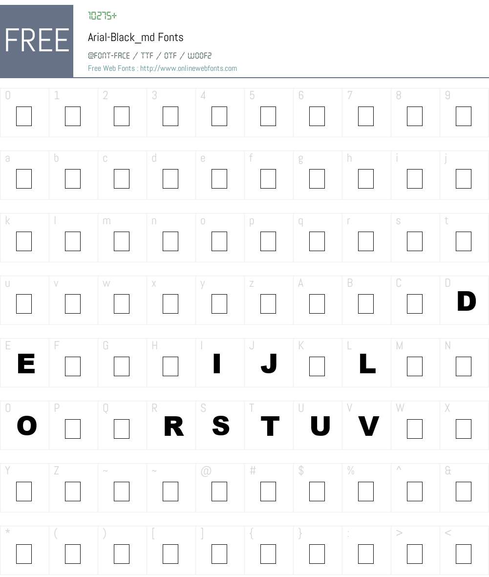 Arial-Black_md Font Screenshots