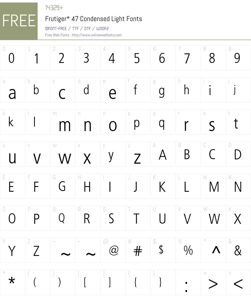 Frutiger BQ Font Screenshots