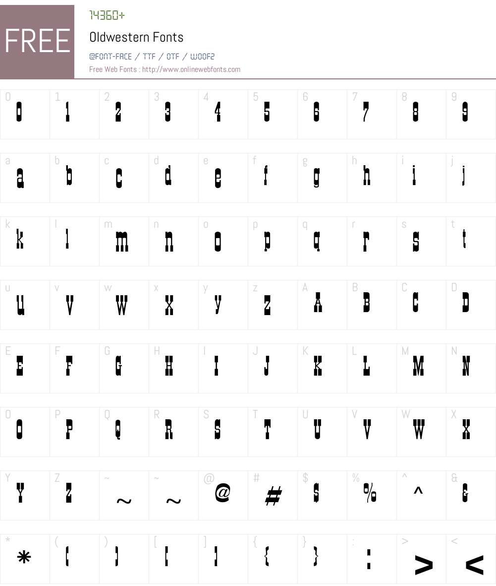 Oldwestern Font Screenshots