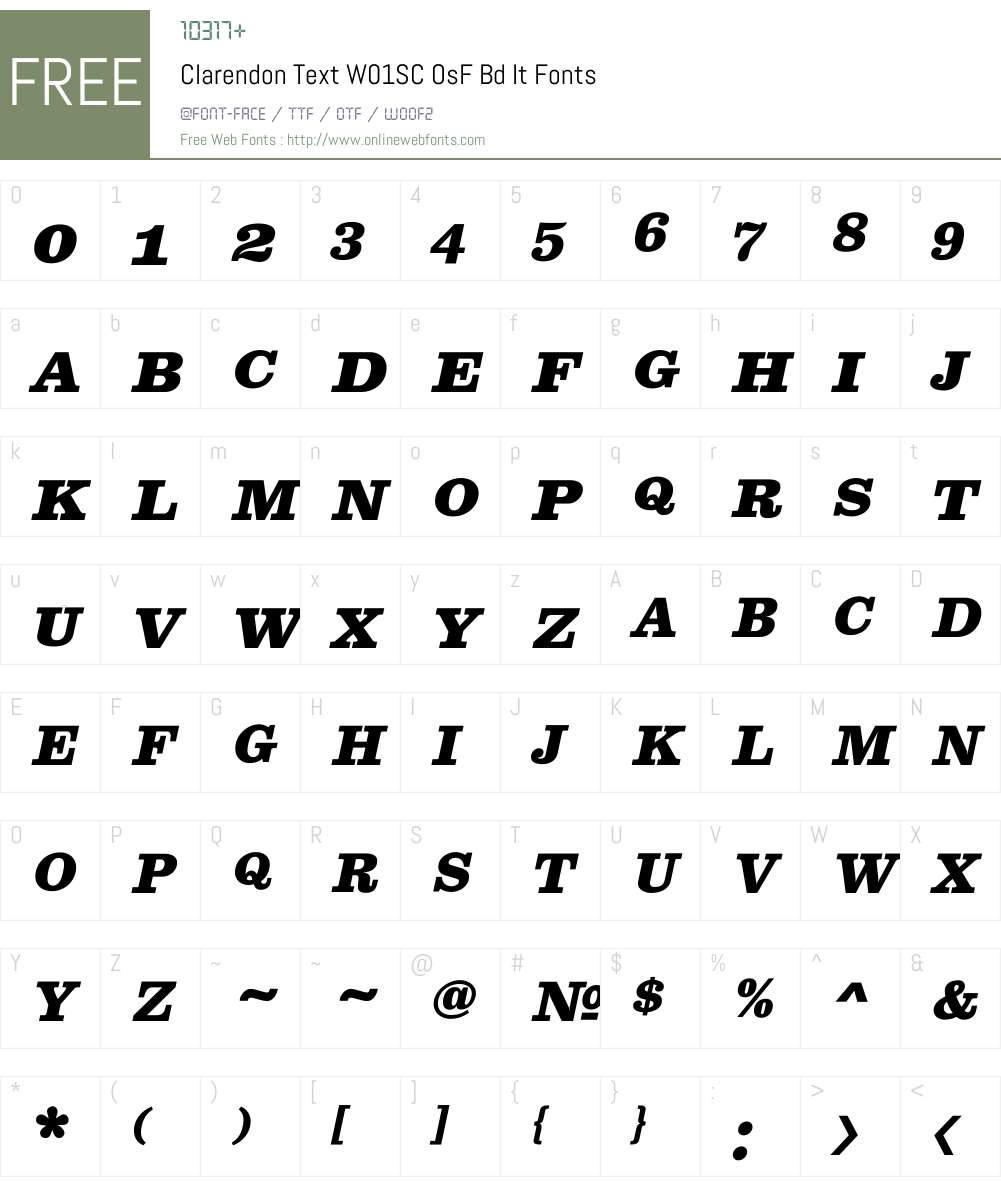 ClarendonTextW01SC-OsFBdIt Font Screenshots