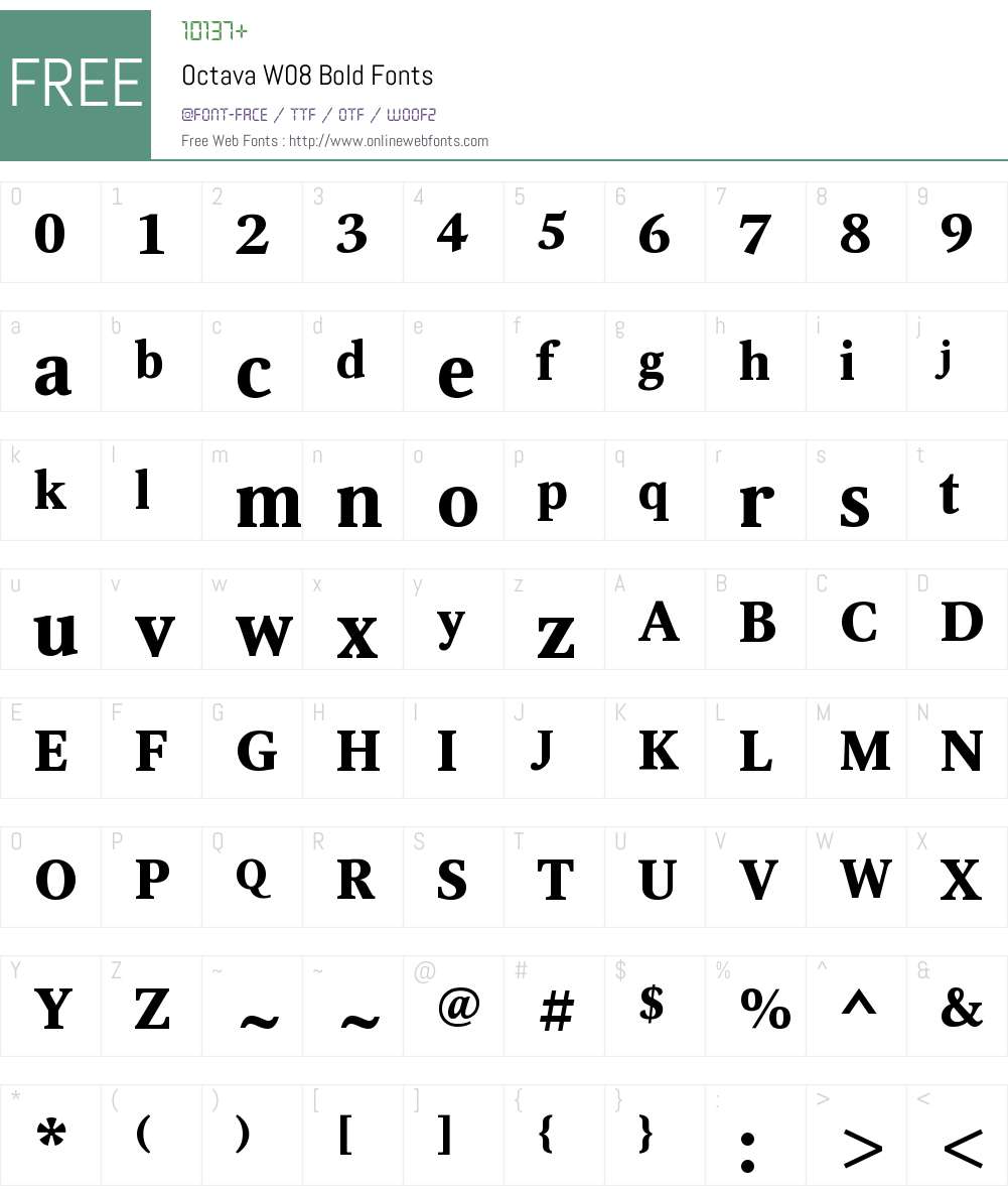 Octava Font Screenshots
