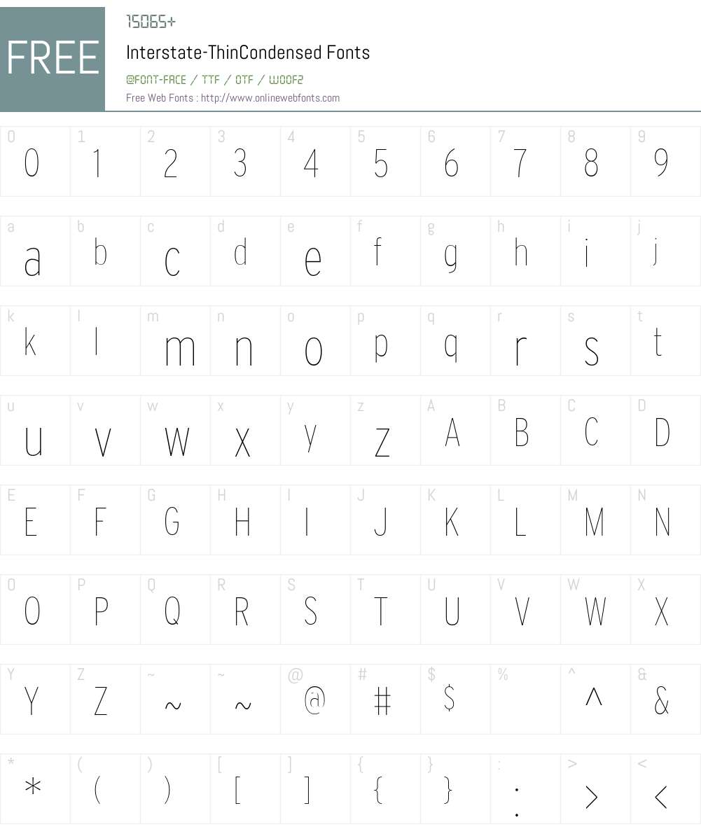 Interstate Font Screenshots
