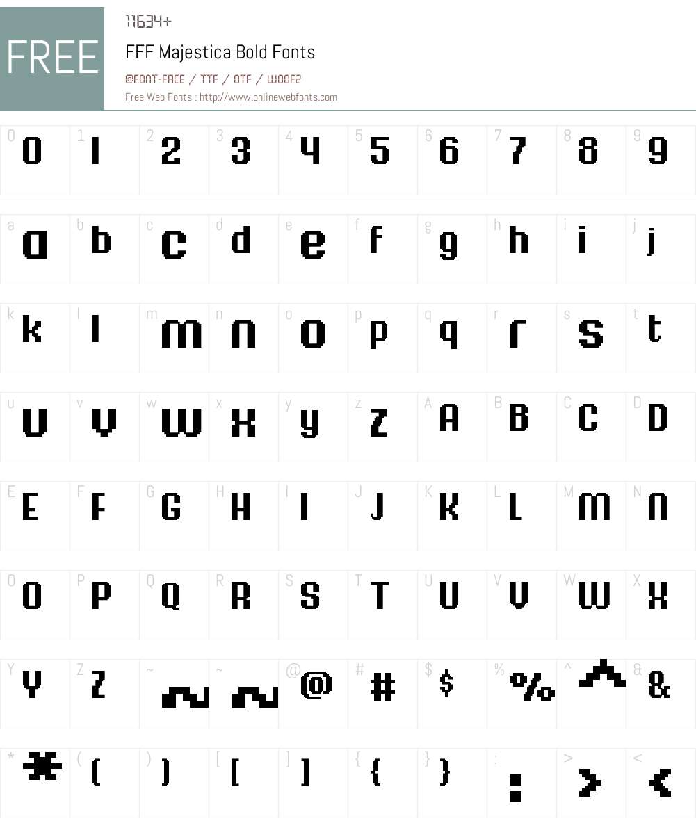 FFF Majestica Bold Font Screenshots