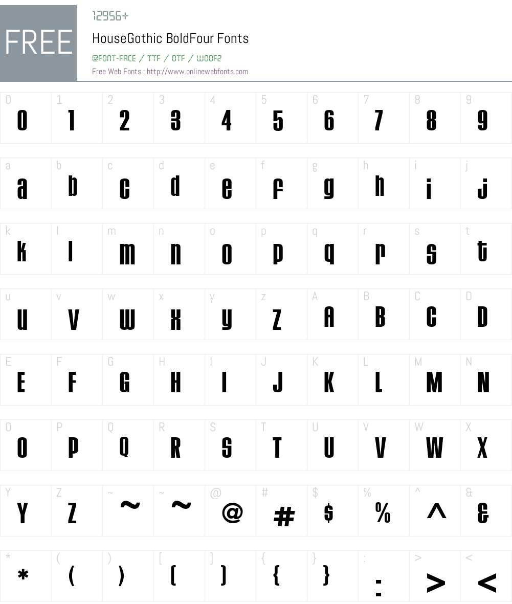 HouseGothic Font Screenshots