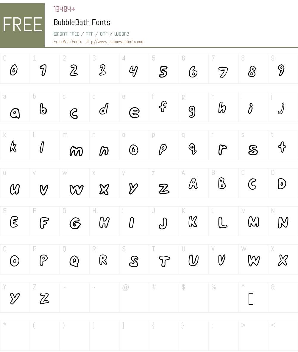 BubbleBath Font Screenshots