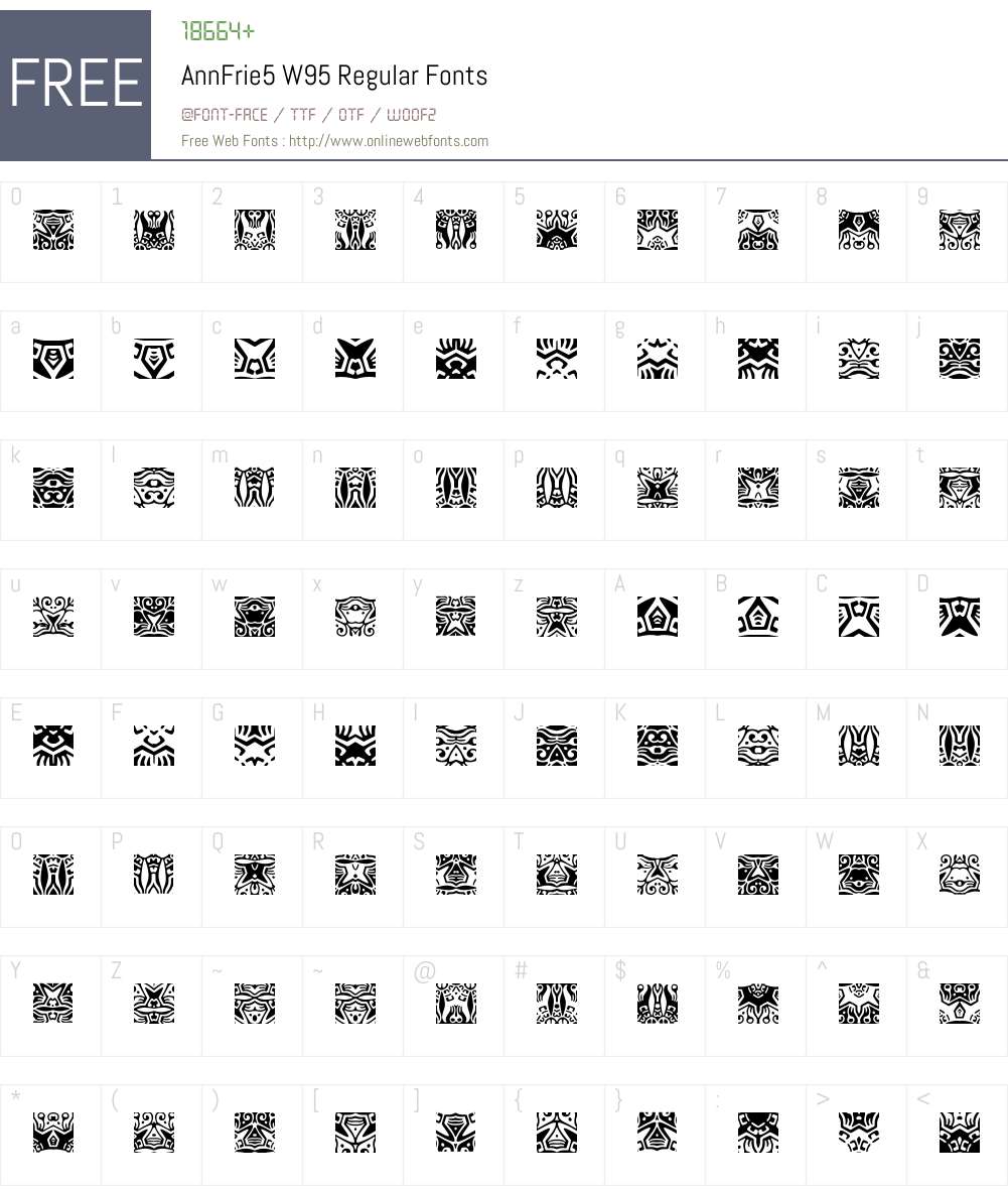 AnnFrie5 Font Screenshots