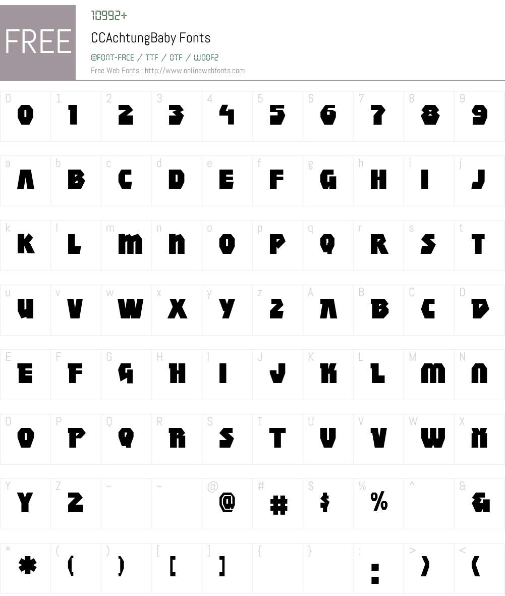 CCAchtungBaby Font Screenshots