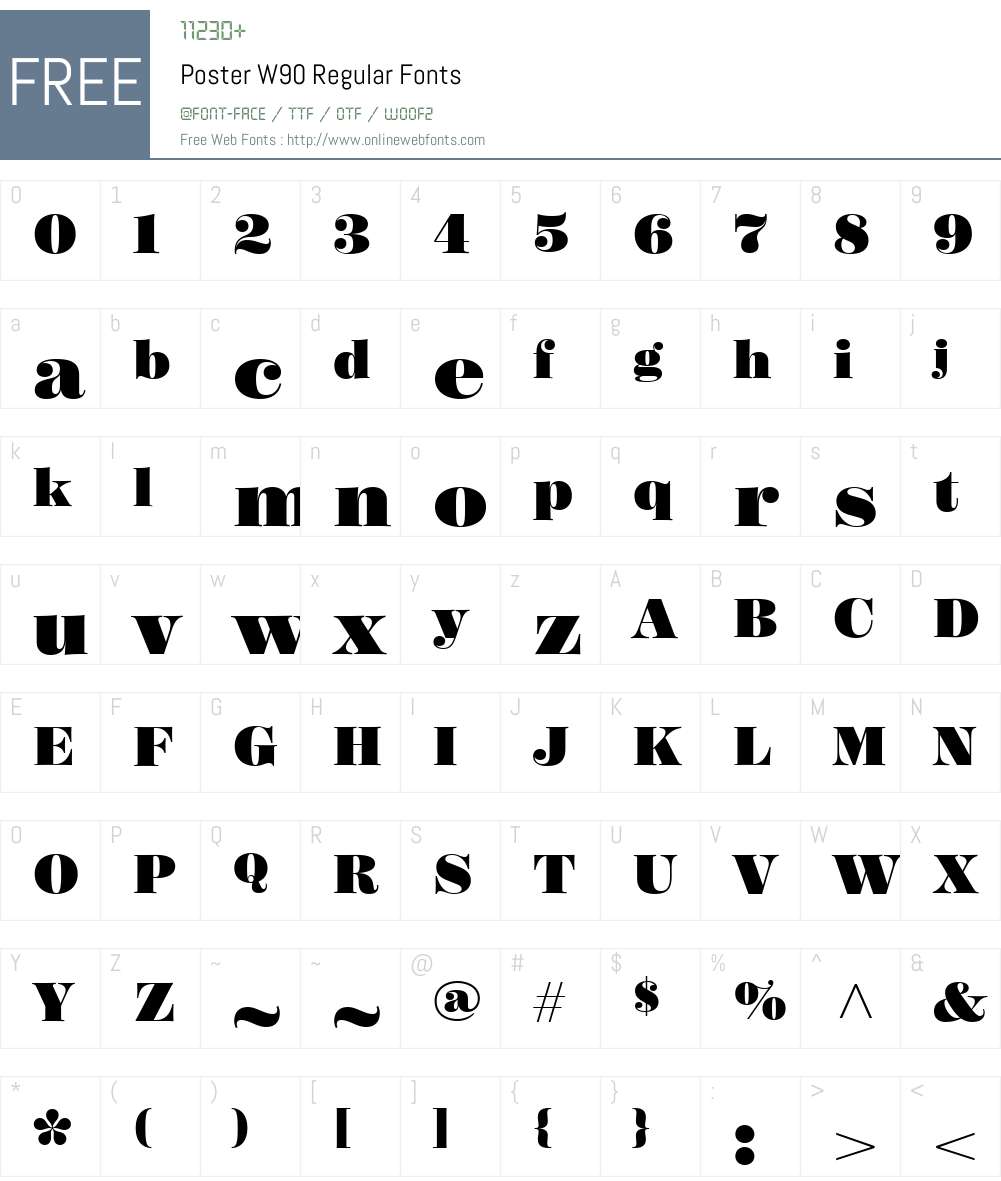Poster Font Screenshots