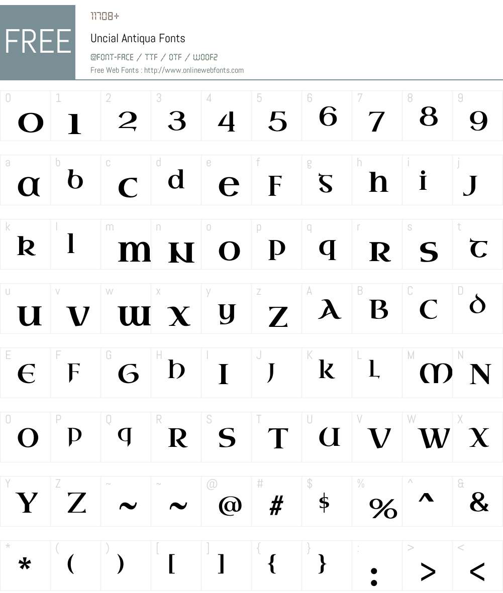 Uncial Antiqua Font Screenshots