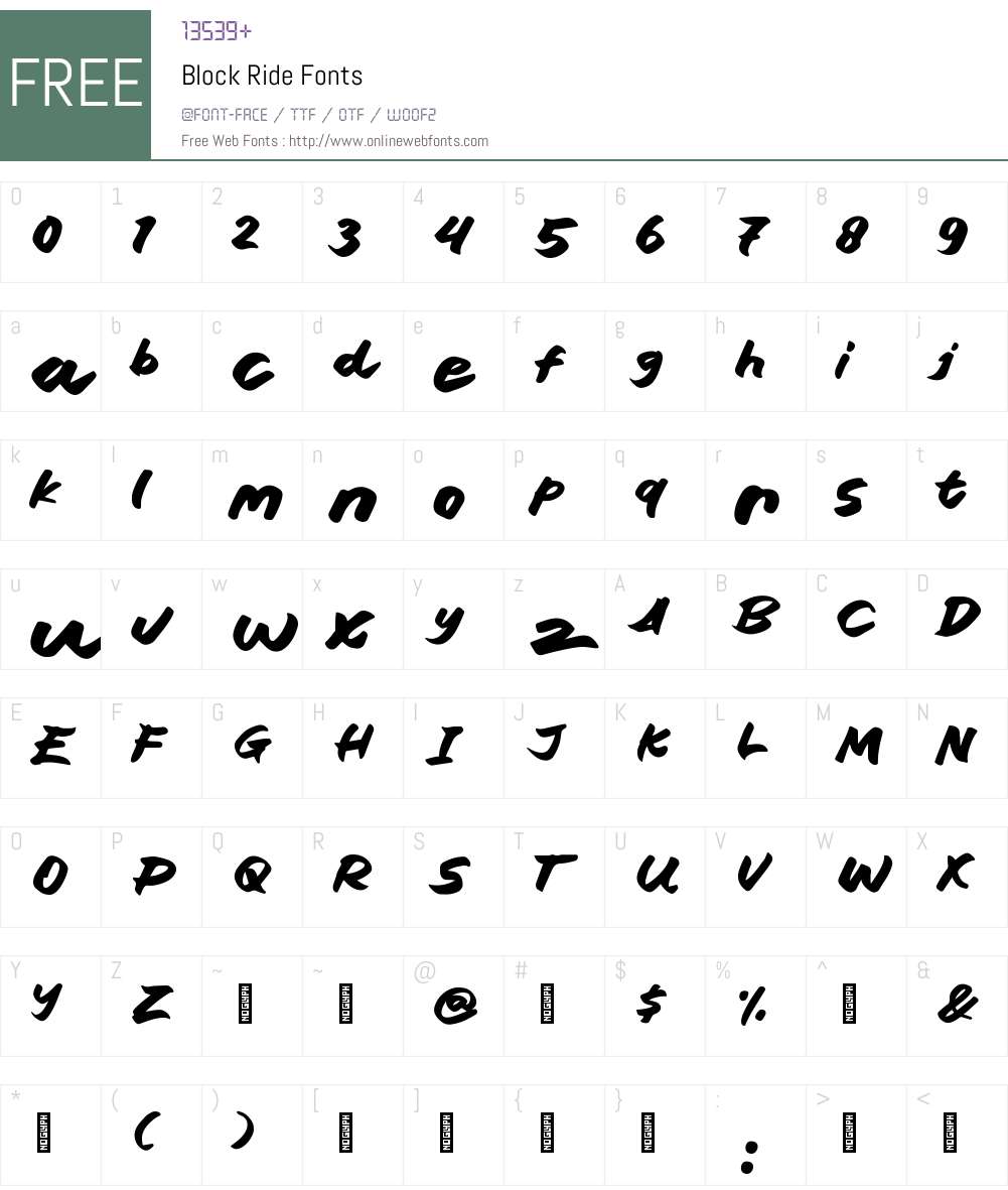 Block Ride 1.000 Fonts Free Download - OnlineWebFonts.COM