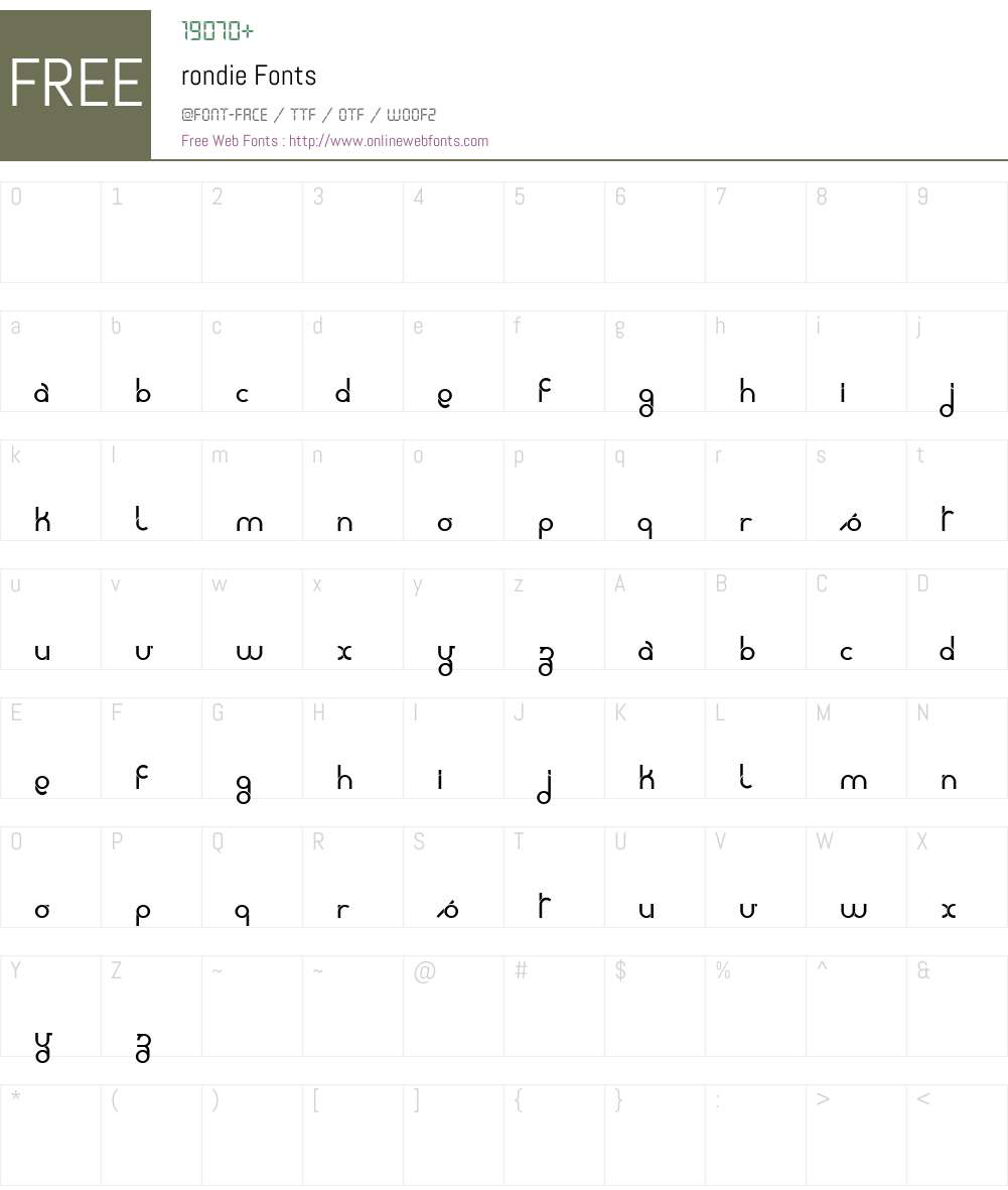 rondie Font Screenshots