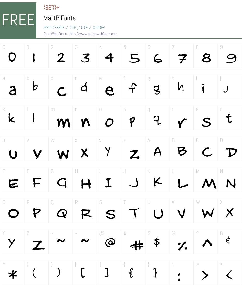 MattB Font Screenshots