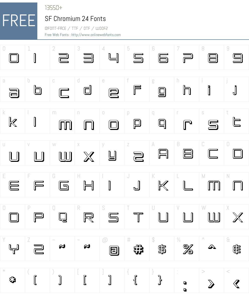 SF Chromium 24 Font Screenshots