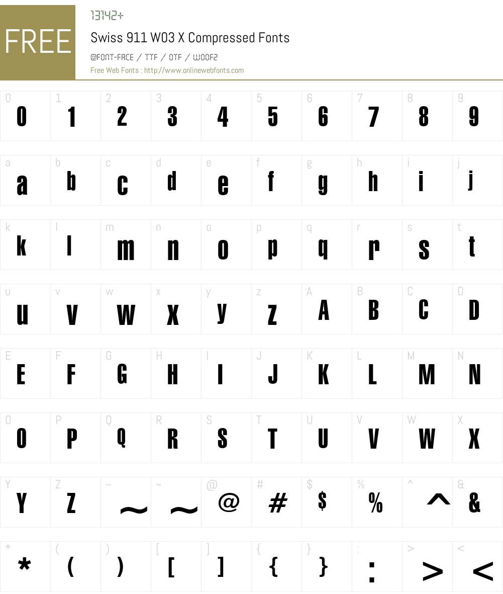 Swiss 911 Font Screenshots