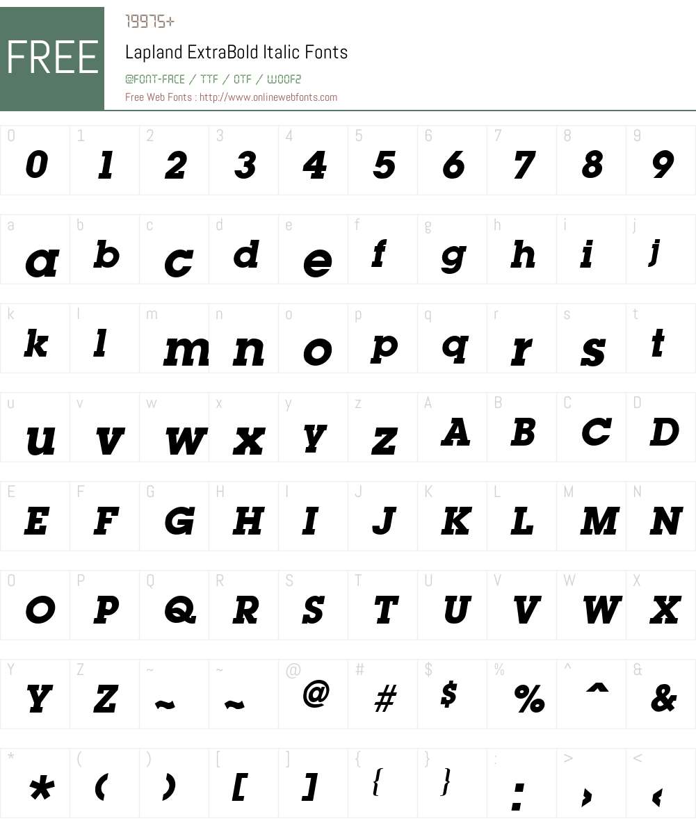 Lapland ExtraBold Font Screenshots