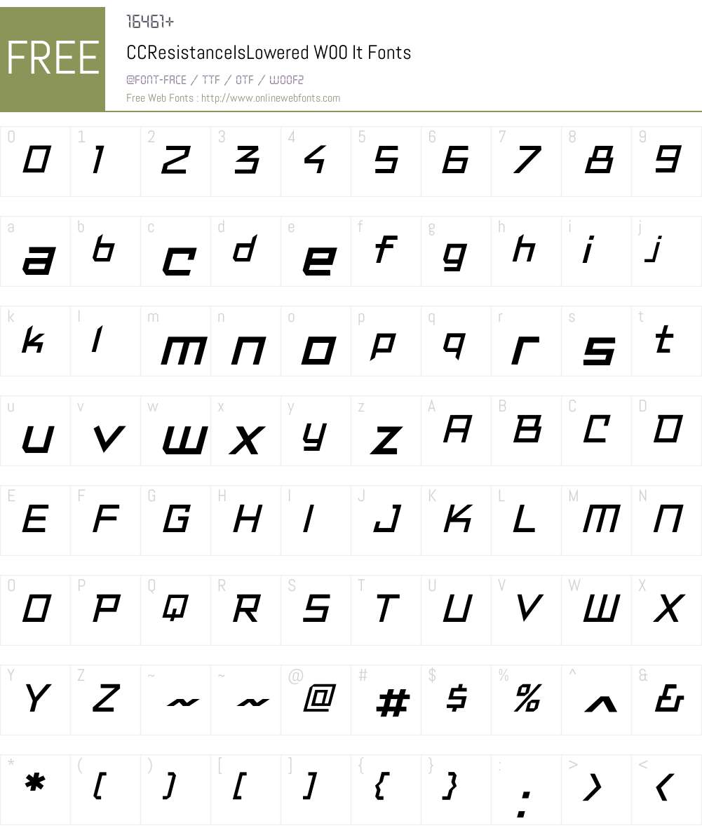 CCResistanceIsLoweredW-It Font Screenshots