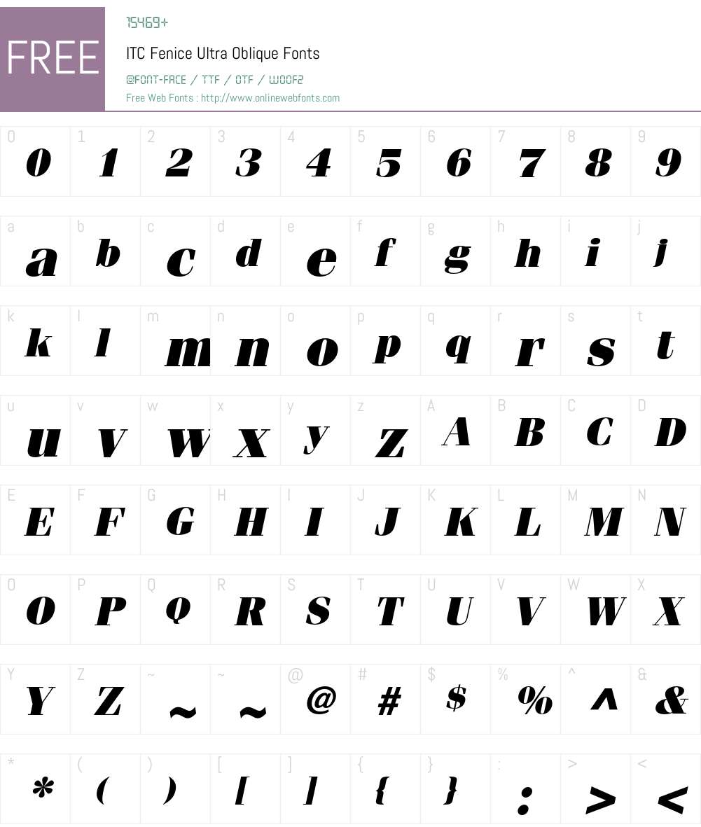 ITC Fenice Font Screenshots