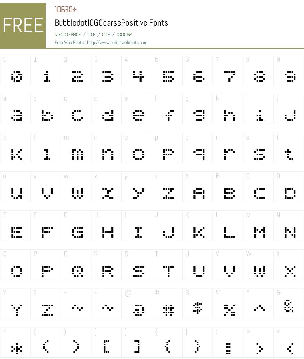 Bubbledot Font Screenshots