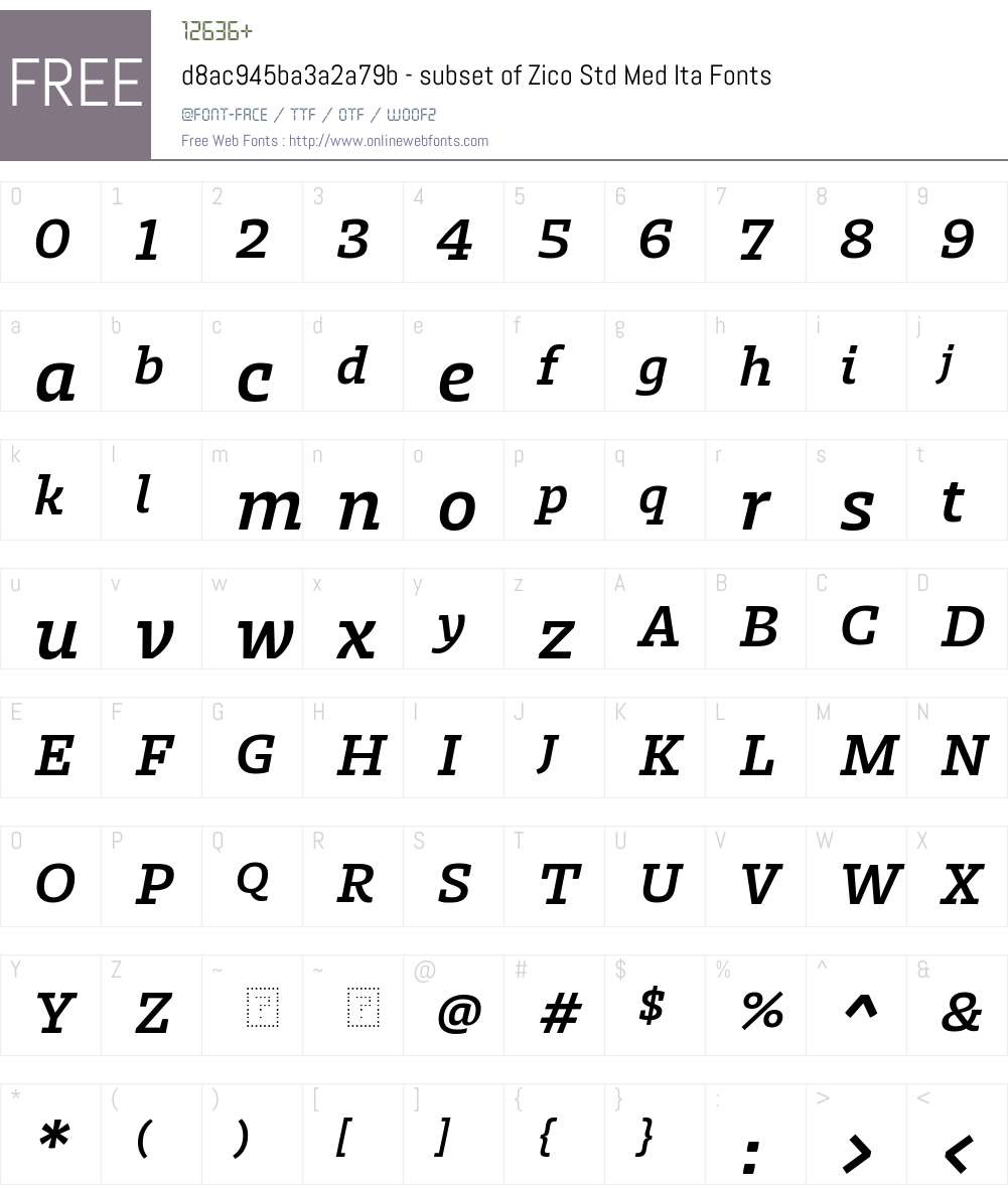 d8ac945ba3a2a79b - subset of Zico Std Med Font Screenshots