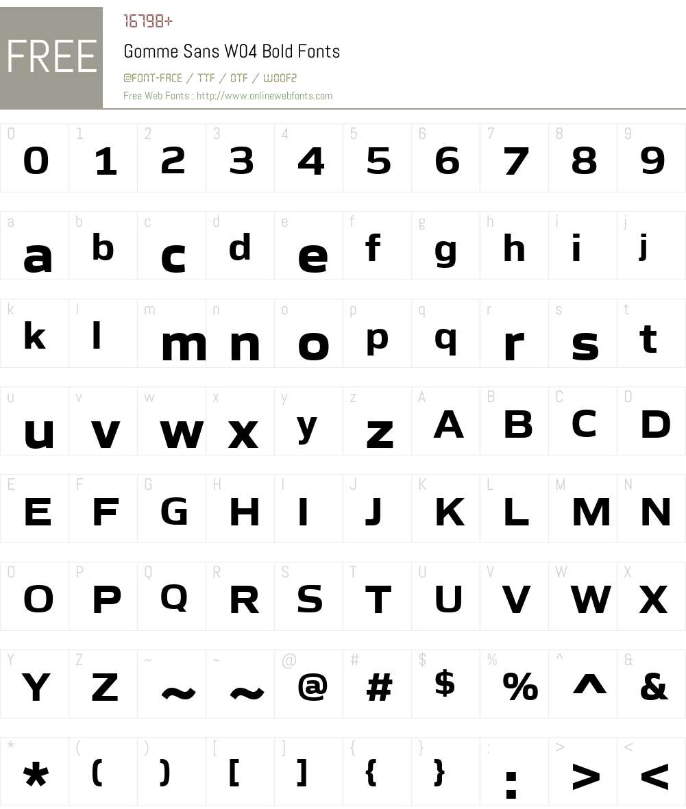 Gomme Sans Font Screenshots