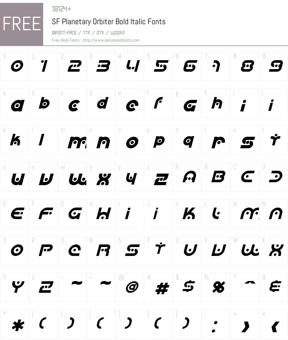 SF Planetary Orbiter Font Screenshots