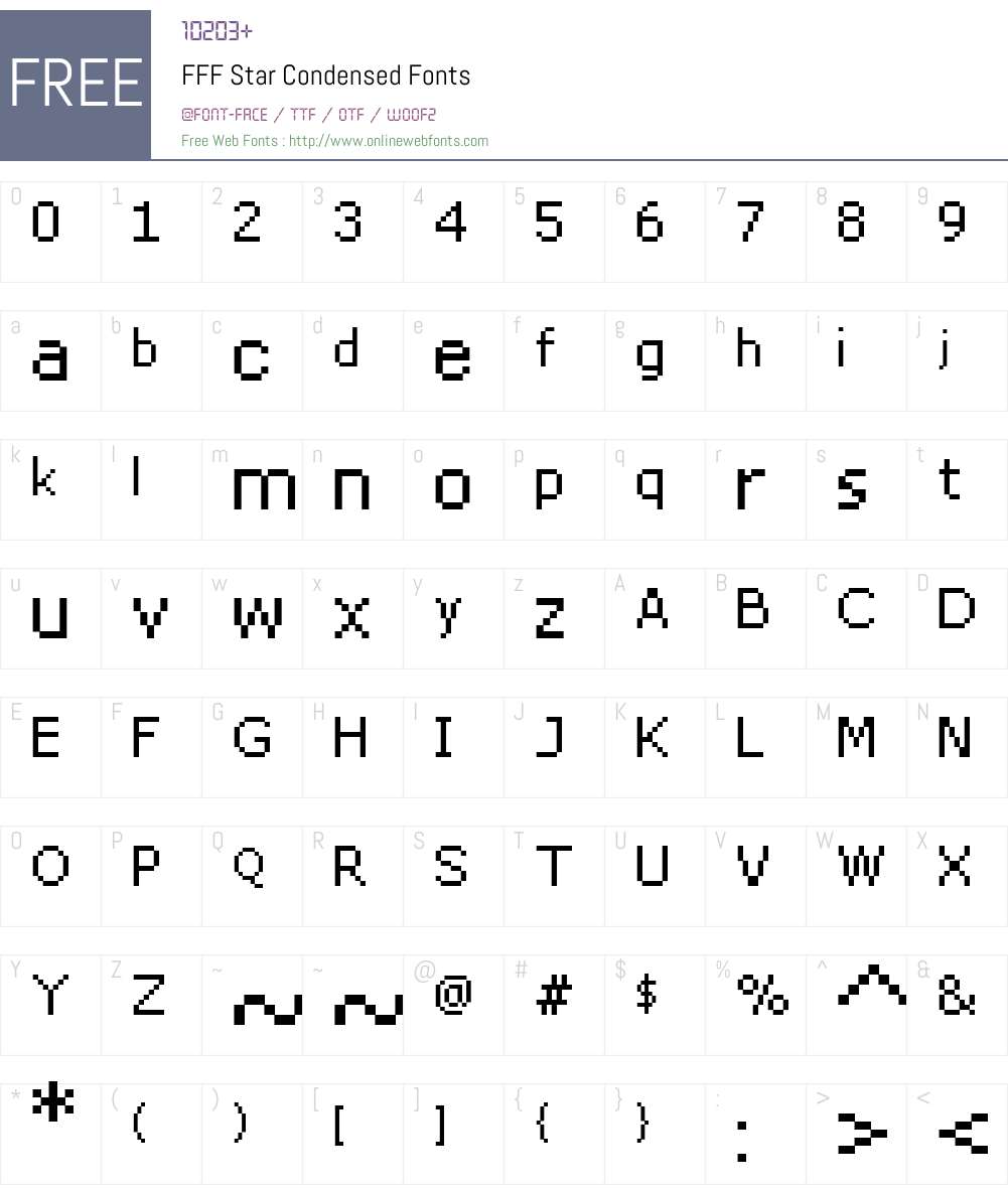 FFF Star Condensed Font Screenshots