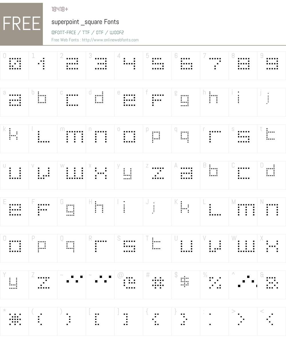 superpoint Font Screenshots