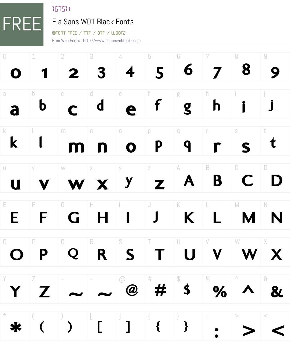 ElaSansW01-Black Font Screenshots