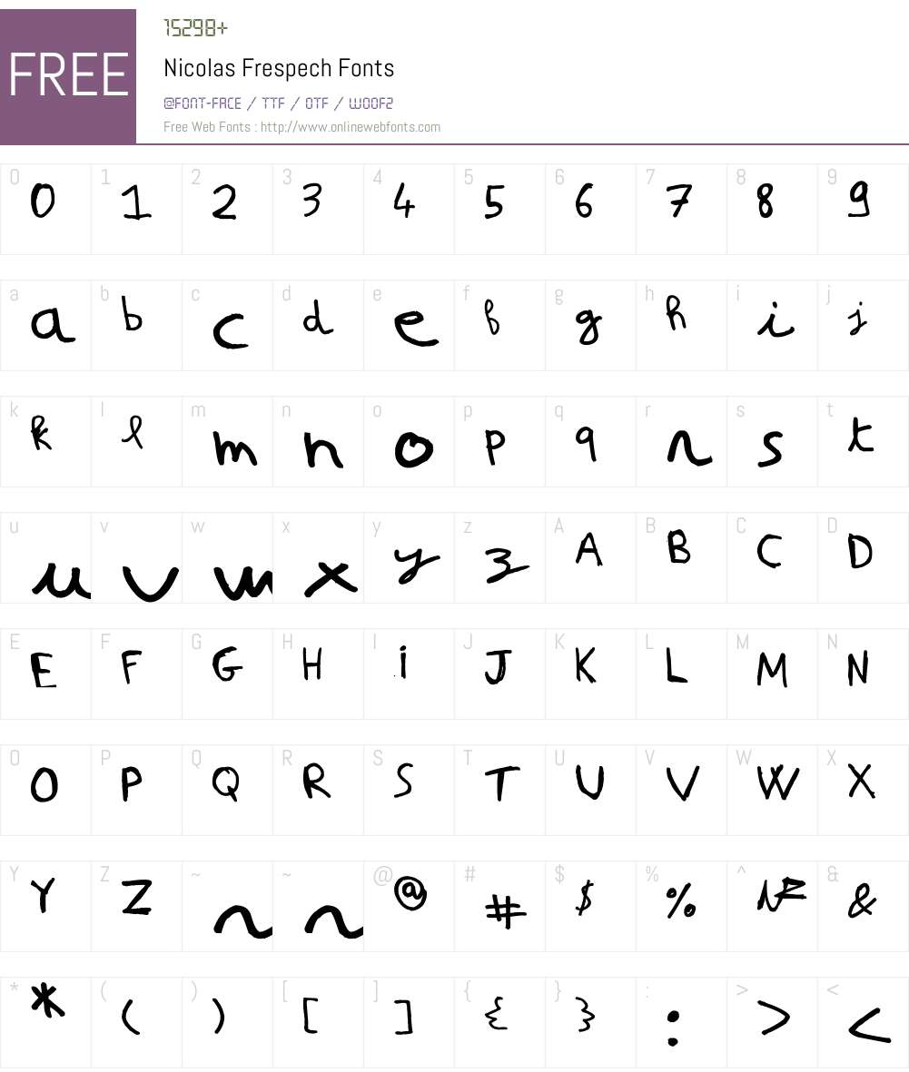 Nicolas Frespech Font Screenshots