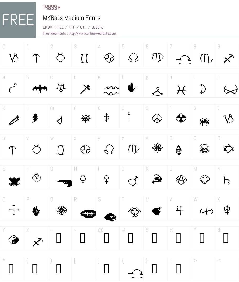 MKBats Font Screenshots