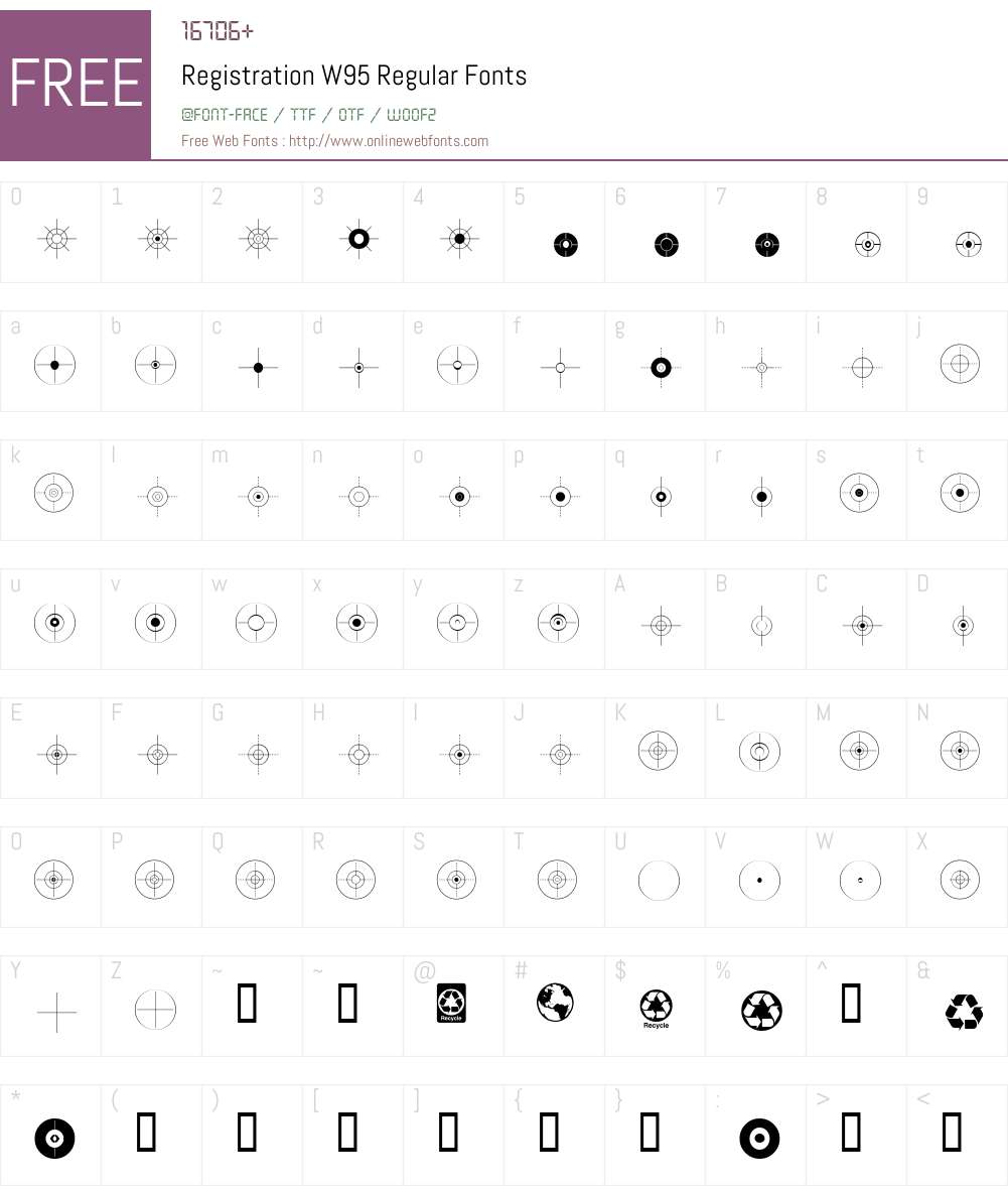 Registration Font Screenshots