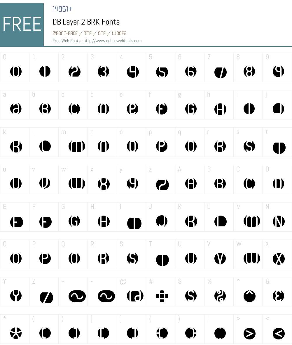 DB Layer 2 BRK Font Screenshots
