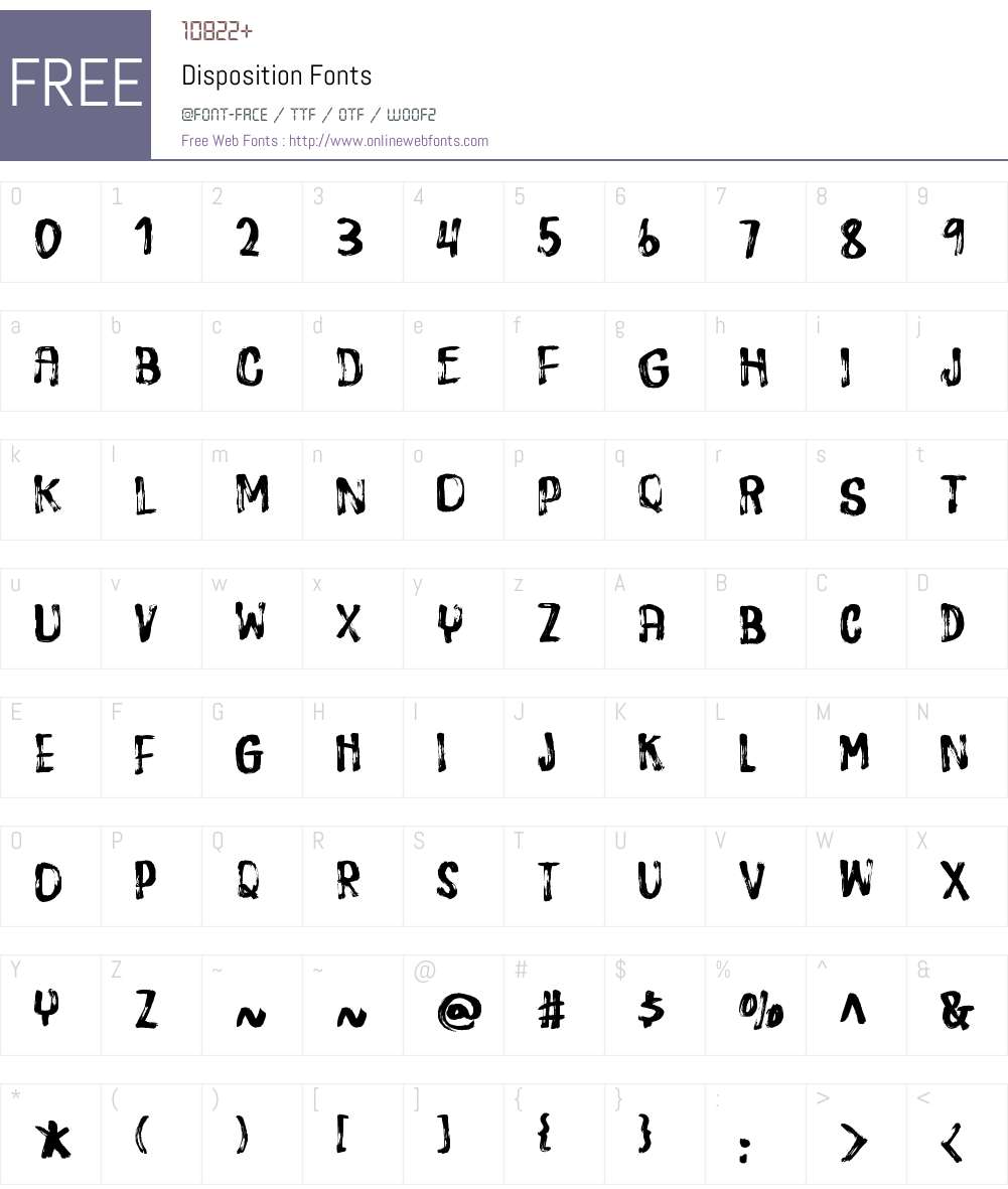 Disposition Font Screenshots