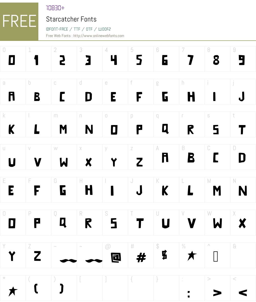 Starcatcher Font Screenshots