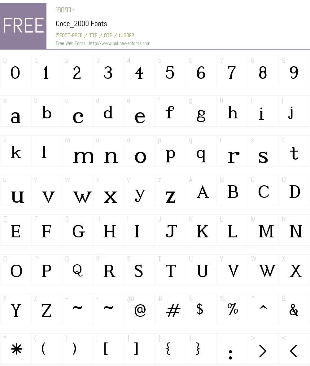 Code_2000 1.171 Fonts Free Download - OnlineWebFonts.COM