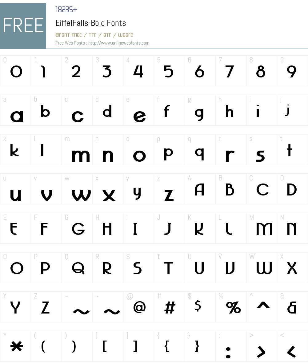 Eiffel Falls Font Screenshots