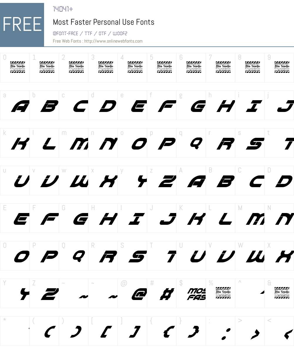 Most Faster Personal Use 1.00;October 27, 2022;FontCreator 13.0.0.2683 ...
