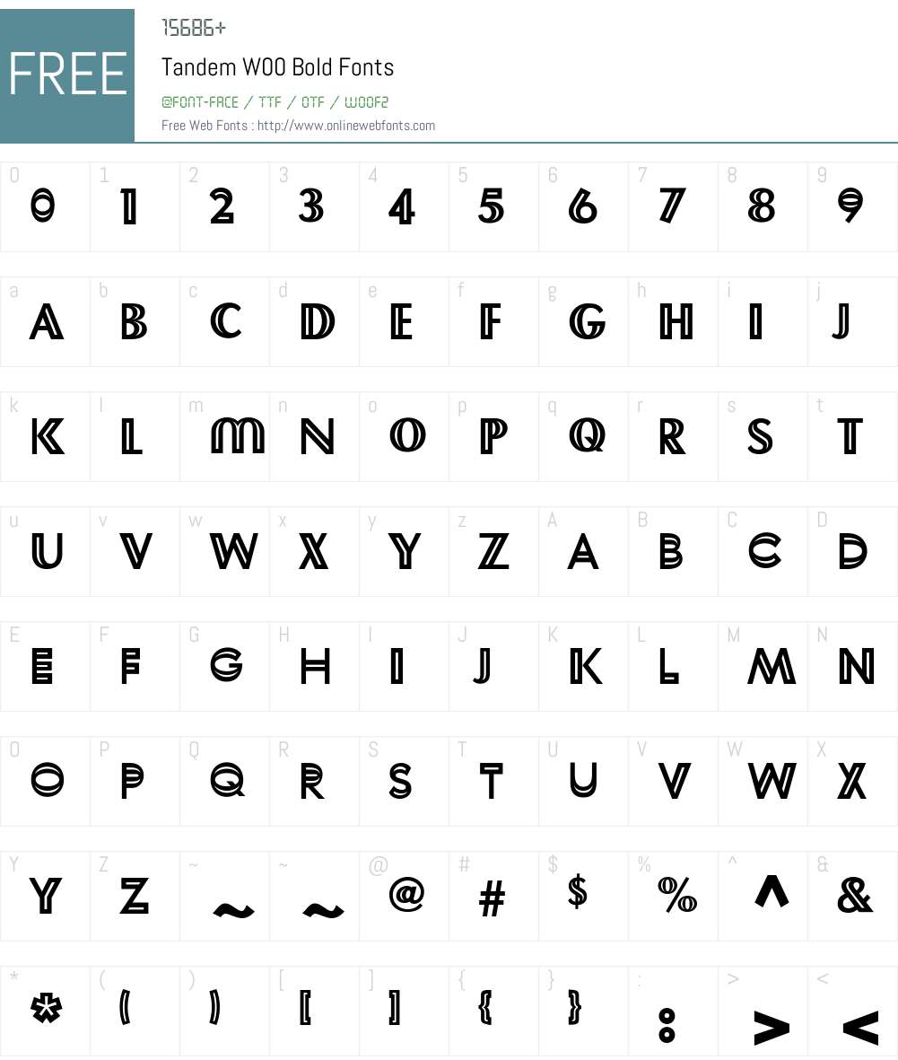 TandemW00-Bold Font Screenshots
